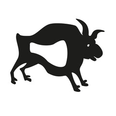 silhouette of a bull