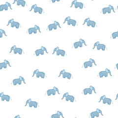 Elephant cute seamless pattern. Background with kids toy.
