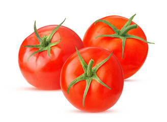 Three fresh red tomato