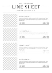 Obraz premium Line sheet . Size A4 & Letter