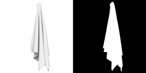 3D rendering illustration of a towel
