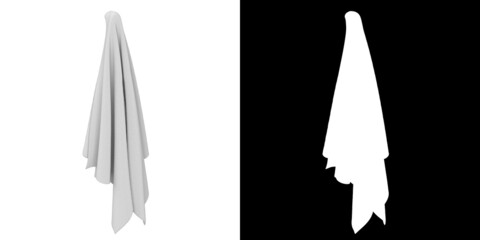 3D rendering illustration of a towel