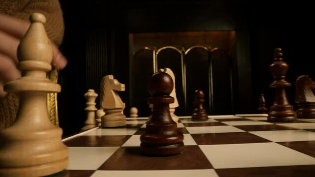 player plays chess and checkmate