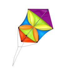 Realistic Colorful Kite Composition