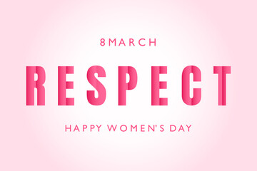 Papercut concept womens day celebration background