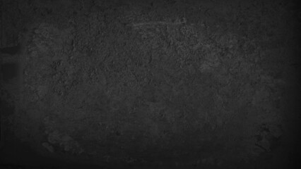 Black anthracite dark gray grey grunge old aged retro vintage stone concrete cement blackboard chalkboard wall floor texture, with cracks - Abstract background pattern design template