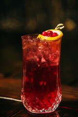 glass of water with ice