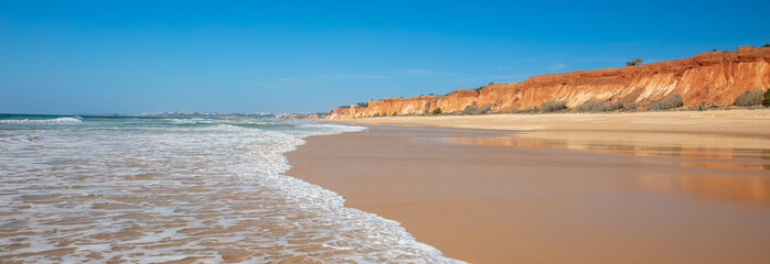 falesia beach and red cliff- Portugal,  Algarve