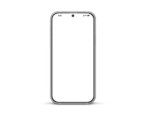 3d high quality vector mobile mockups. Ultra realistic smartphone. Device UI UX mockup for presentation template. Cellphone frame with blank screen isolated templates. 3d isometric illustration. 