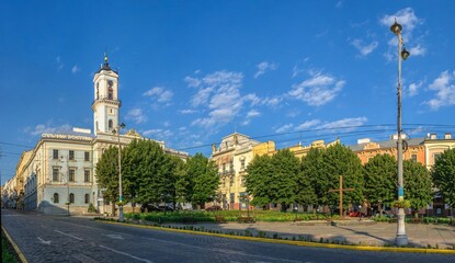 Fototapeta na wymiar Town Hall of Chernivtsi, Ukraine