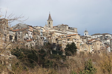 Obraz premium Genazzano, cittadina medievale del Centro Italia