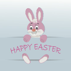 Festive vector illustration with easter bunny.