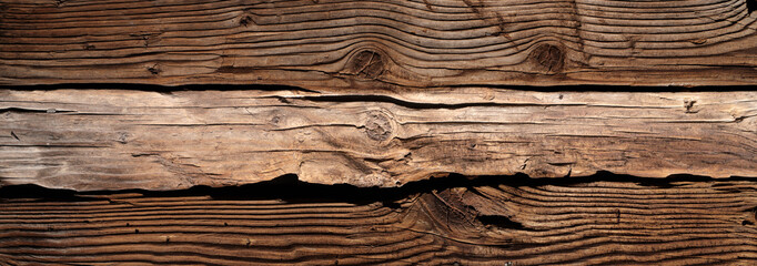 Old brown dark wooden texture - wood timber background. Horizontal image.