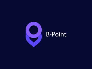 Letter B + Location Logo
