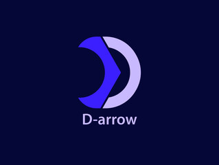 Letter D logo with arrow | arrow symbol | d arrow logo