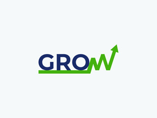 Grow wordmark logo design