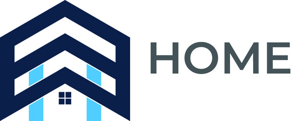 Letter H home Logo Design | Real estate logo design