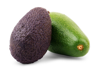 Fresh avocado isolated on white background. Avocado clipping path. Fresh organic avocado. Full depth of field