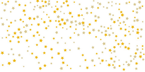 Star confetti. Golden casual confetti background. Bright design pattern. Vector template with gold stars. Suitable for your design, cards, invitations, gift, vip