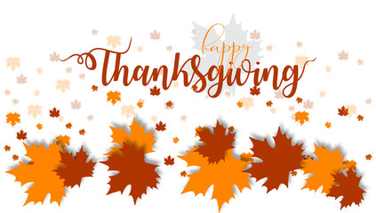 Vector illustration of thanksgiving invitation and greeting card, prints and posters. 