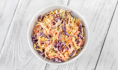 Bowl of Coleslaw salad