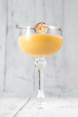 Glass of Eggs-cellent Cocktail