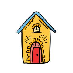 Vector illustration, house, doodle style, isolated on a white background.