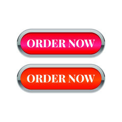 Order now food meal delivery glossy web button icon sign design vector