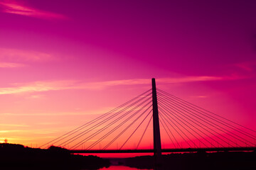 bridge at sunset