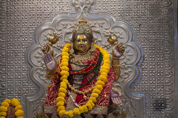 Mahagauri navratri mata statue in mandir