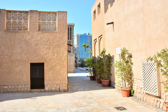 Dubai, United Arab Emirate - Al Bastakiya Quarter, .Al Fahidi Historical Neighborhood in UAE