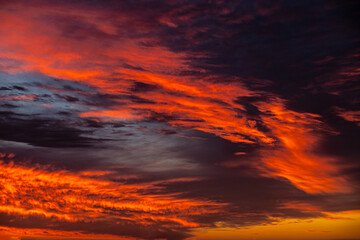stormy clouds in sunset, Spain