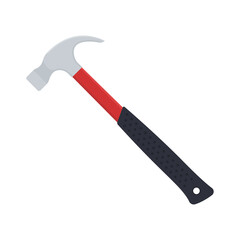 Hammer icon. Nail puller. Color silhouette. Side view. Vector simple flat graphic illustration. Isolated object on a white background. Isolate.