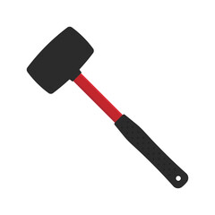 Mallet icon. Color silhouette. Side view. Vector simple flat graphic illustration. Isolated object on a white background. Isolate.