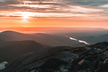 Snowdon Peak at Sunset