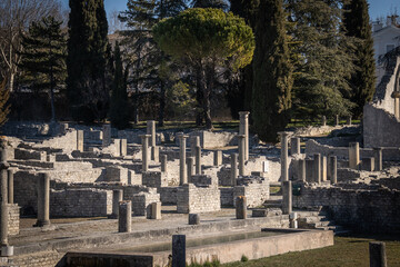 Roman ruin in the town of Vaison la Romaine in France
