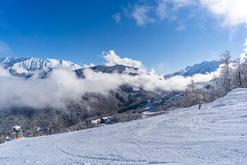 Rosa Hutor lanscape mountain ski