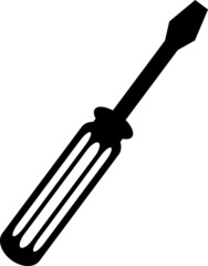 Black and white screwdriver icon