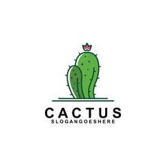 Cactus Logo Template Design Vector, Emblem, Design Concept, Creative Symbol, Icon