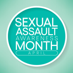 Sexual Assault awareness month is observed every year in April, to raise public awareness and educate communities and individuals on how to prevent Sexual Violence. Vector illustration
