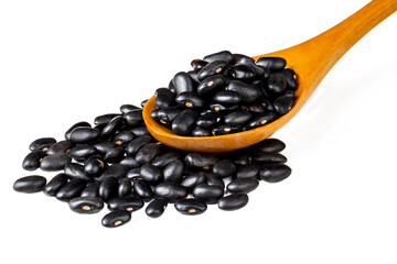 Close up of black bean raw, Organic grains food