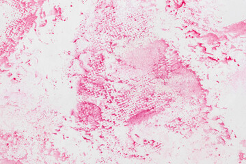 Hand drawn watercolor spot background. Gentle pink magenta color