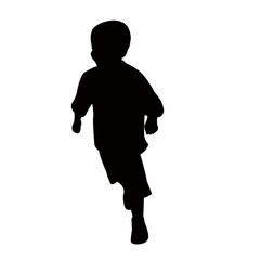 a boy body silhouette vector