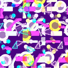 Abstract illustration for design. Geometric shapes on a lilac background.