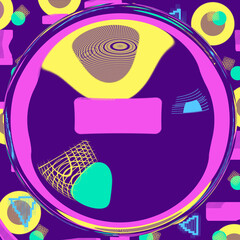 Abstract illustration for design. Geometric shapes on a lilac background.