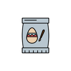 easter egg, decoration line colored icon. Signs and symbols can be used for web, logo, mobile app, UI, UX