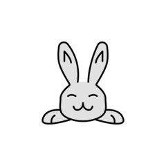 easter, bunny, mammal, rabbit line colored icon. Signs and symbols can be used for web, logo, mobile app, UI, UX