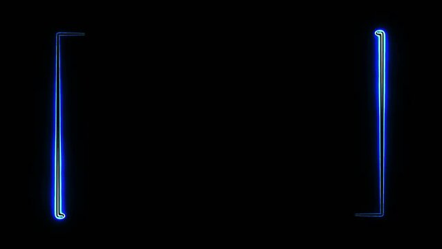 Unique animated frame template in cartoon blue-red color,animated multicolored ornament diagonally.Alpha channel,4K,loop