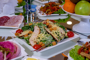 Capital salad on the table