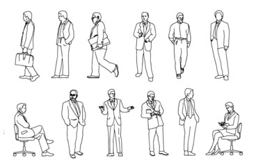Business people set.